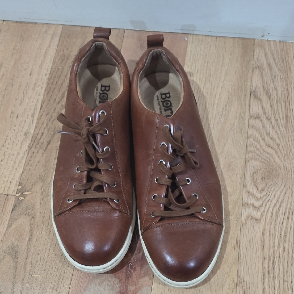Born Men's Brown Leather Sneakers 10.5